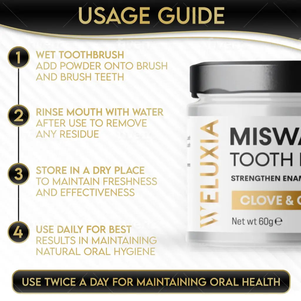 miswak tooth powder Weluxia