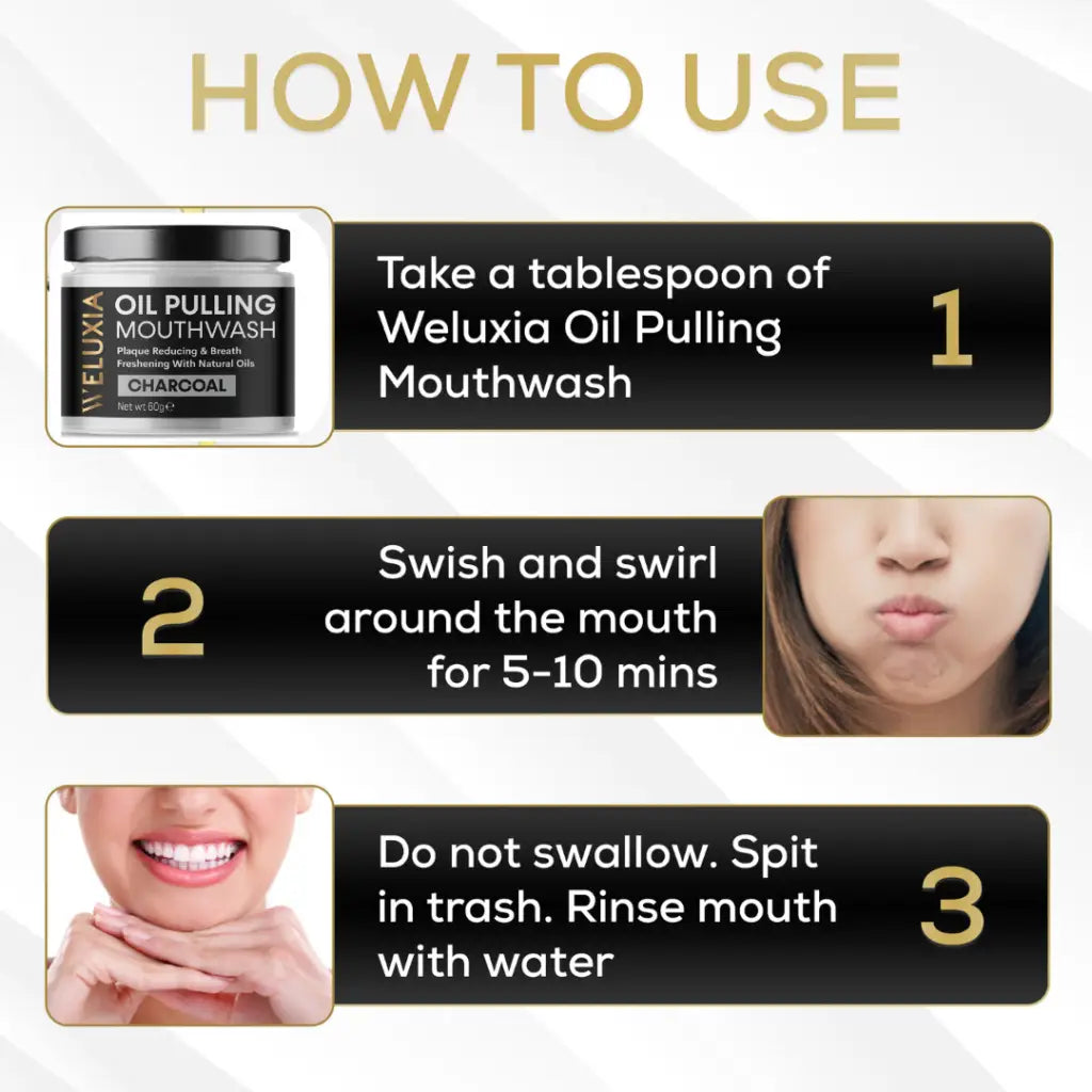 Weluxia Oilpulling Mouthwash - Activated Charcoal